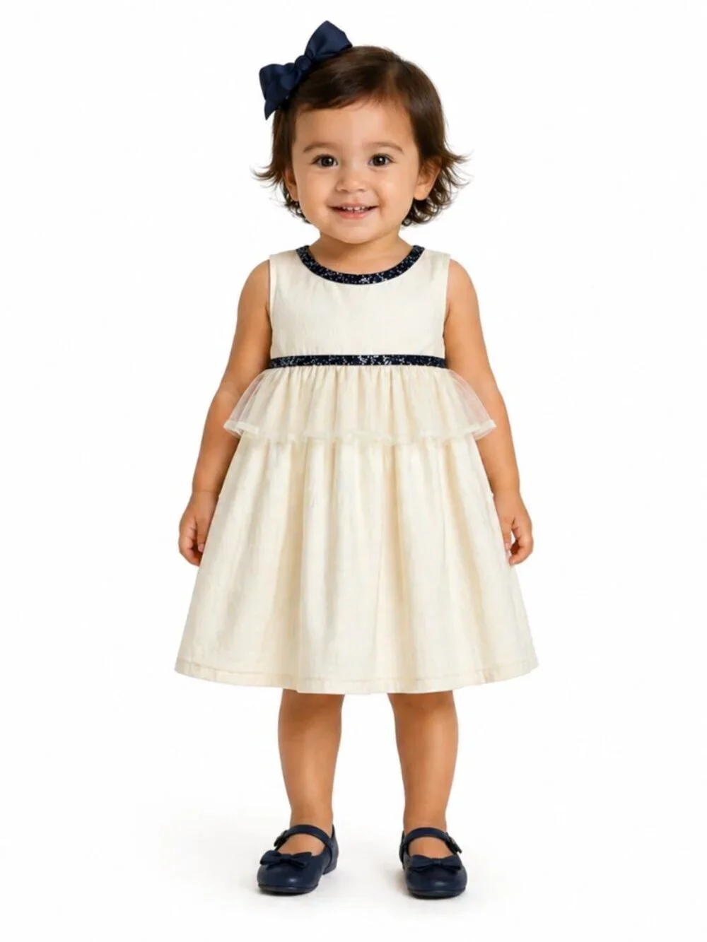 Carter's White/Ivory Tulle Size 18 M Dress Sparkle Detail Lined Holiday